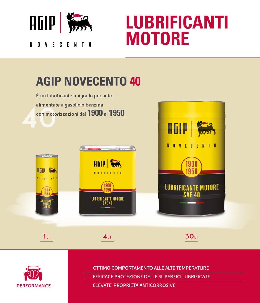 Olio e additivo per auto d´epoca Eni Agip 900 5