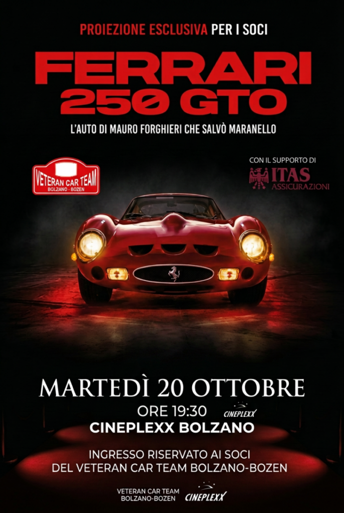 MOVIE NIGHT: Ferrari 250 GTO LOCANDINA CINEMA